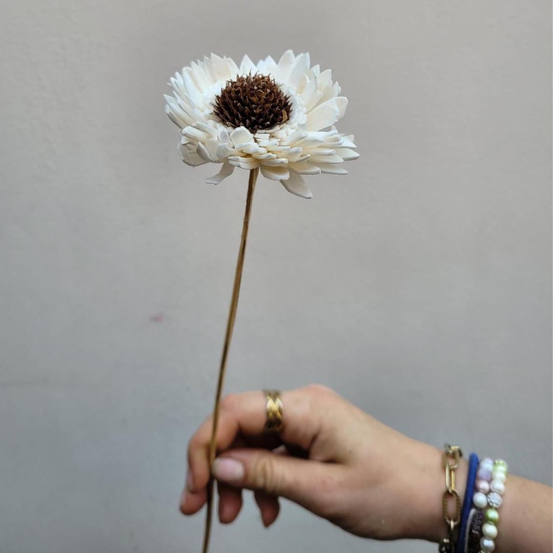 Handegemaakte Bloem - Daisy White