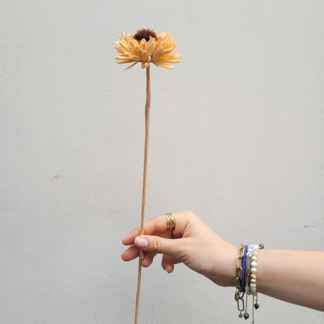 Handegemaakte Bloem - Daisy Naturel
