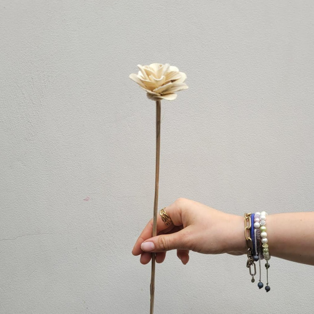 Handegemaakte Bloem - Wooden Rose