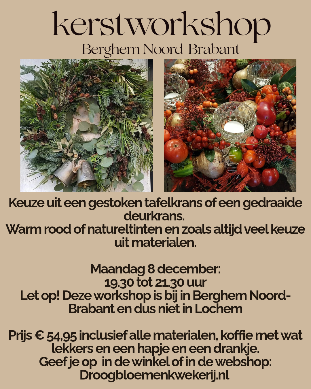 Kerstworkshop Berghem Noord-Brabant